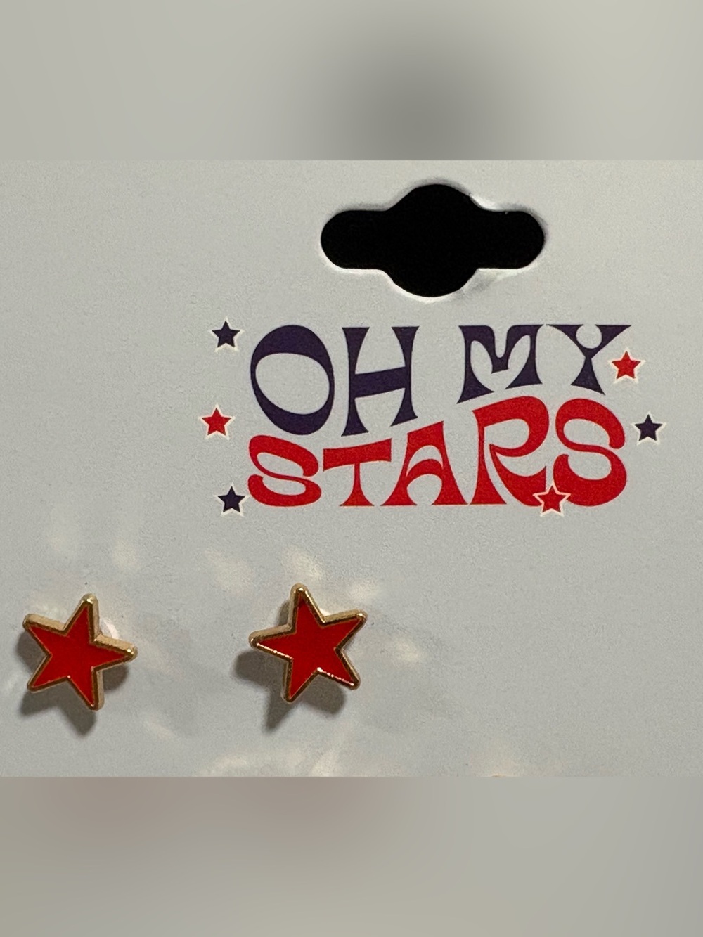 ✨ 🇺🇸NWT Oh My Stars Charming Red, White, & Blue Theme Earring Collection– 4 Pair - Picture 15 of 17